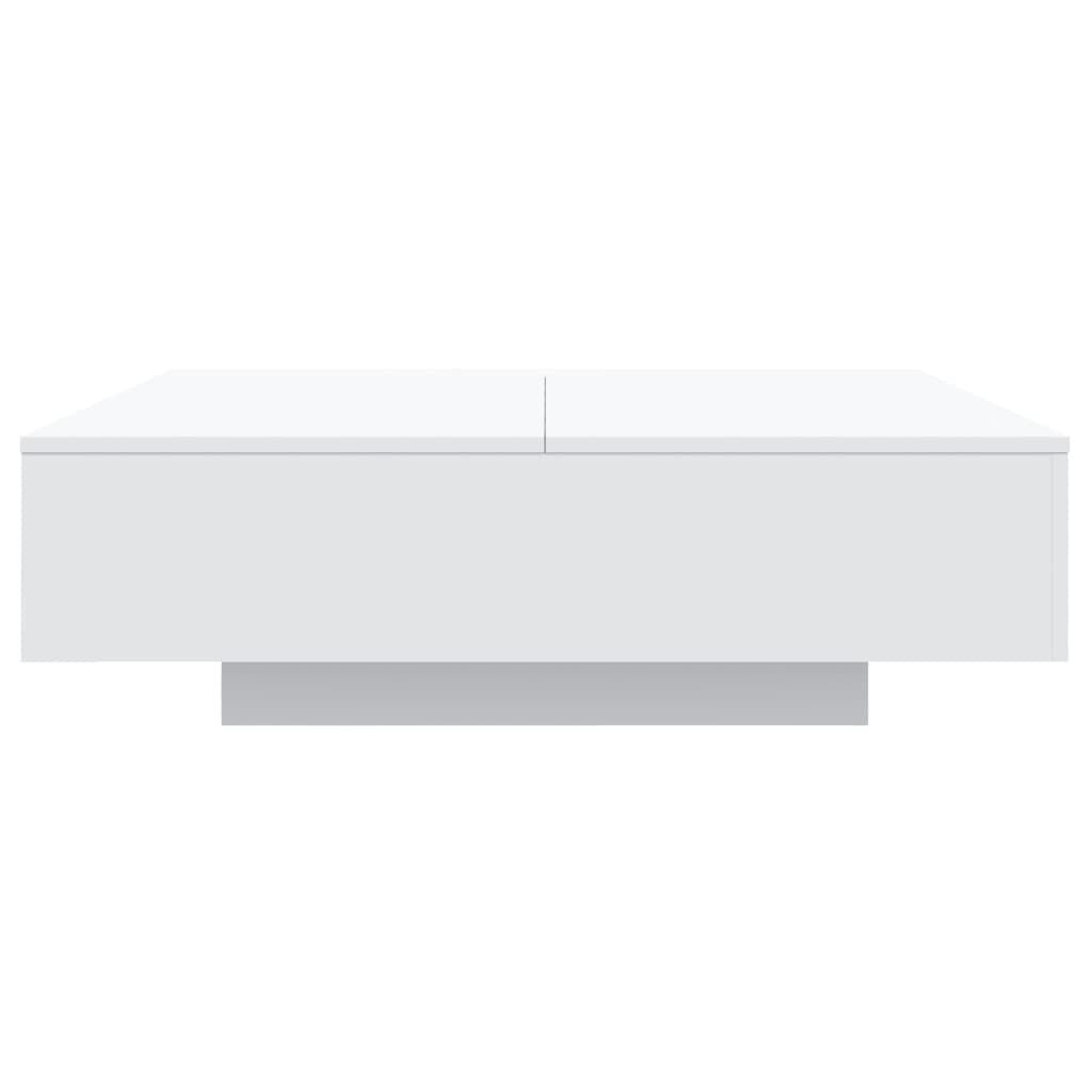 Vidaxl Moderner LED-Couchtisch Weiß 100x100 cm - jetzt bis zu 71 % sparen