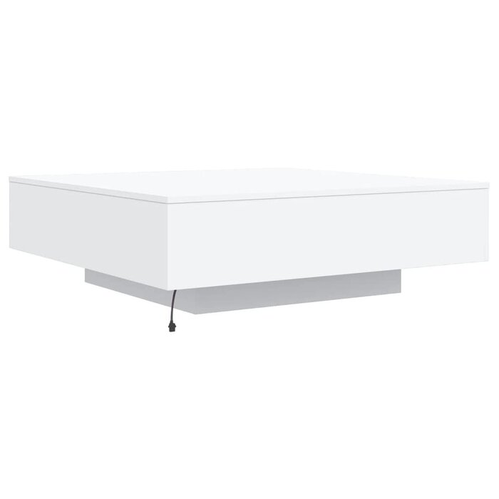 Vidaxl Moderner LED-Couchtisch Weiß 100x100 cm - jetzt bis zu 71 % sparen