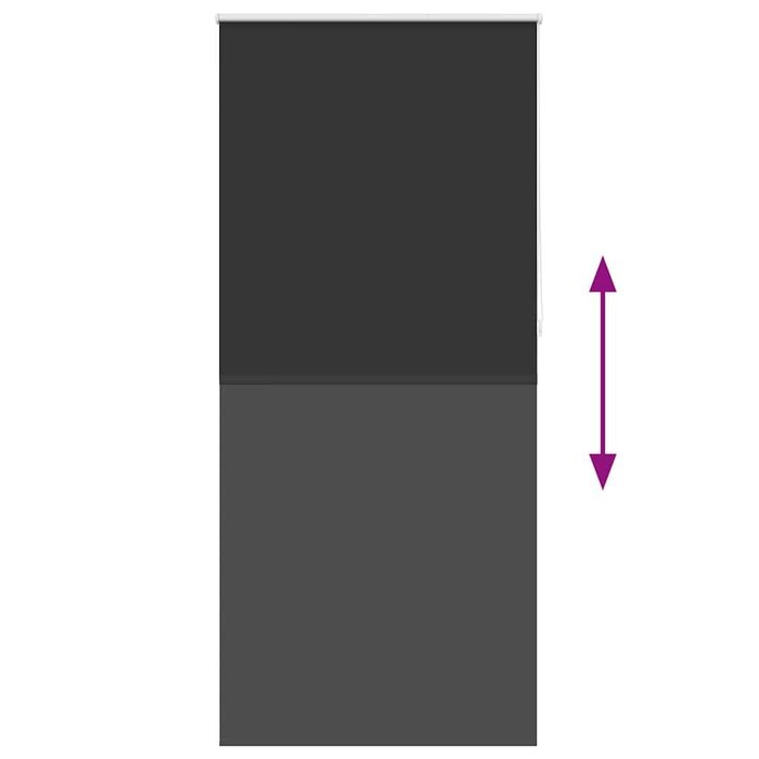 Vidaxl Verdunkelungsrollo 100 x 230 cm Schwarz - Thermobeschichtung bis zu 32% reduziert