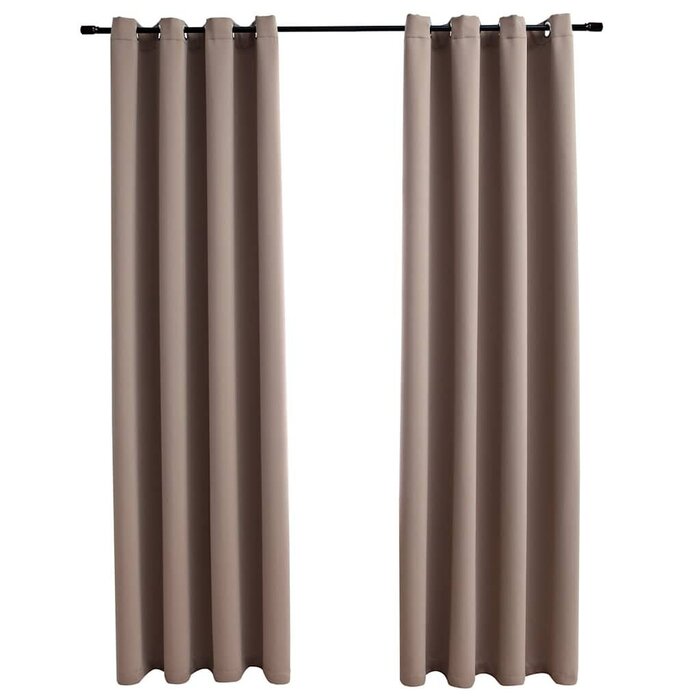 Vidaxl 2er-Set Verdunkelungsvorhänge, 140 x 175 cm, Taupe - bis zu 27% Rabatt