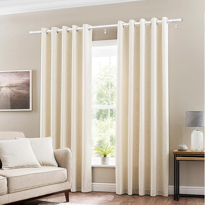 Verstellbare Gardinenstange 76-380 cm - Weiß - Outlet bis zu 27% reduziert