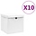 10er Set Aufbewahrungsboxen mit Deckel, 28x28x28cm, Weiß - bis zu 34% sparen