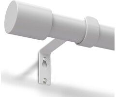 Verstellbare Gardinenstange 76-380 cm | Weiß | bis zu 27% reduziert