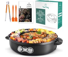 2-in-1 Hotpot & BBQ Grill: 2200W für 8 Personen - bis zu 35% Rabatt