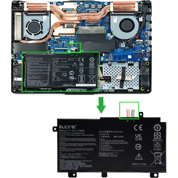 Ersatz-Akku für Gaming-Laptop - 11,4V 48Wh - jetzt bis zu 33% sparen