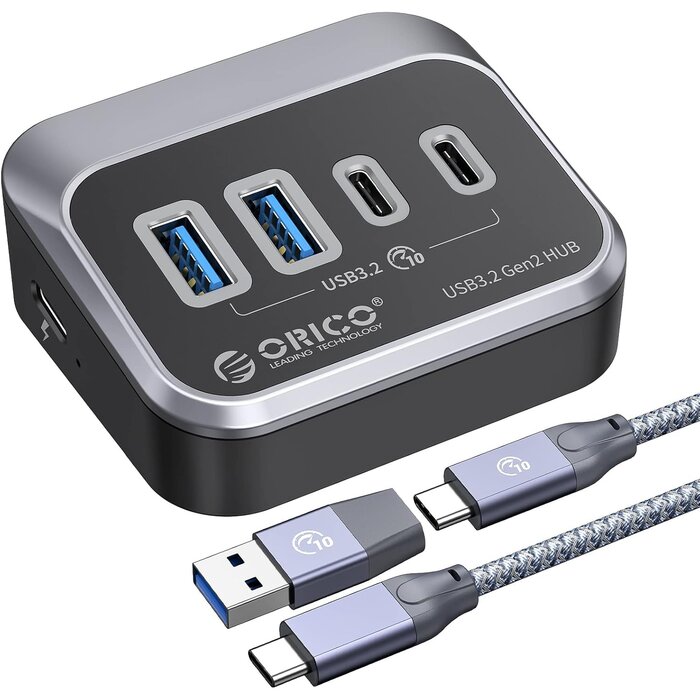 USB-Hub 4-Port 10Gbps USB 3.2 Gen2 - 2x USB-C & 2x USB-A - bis zu 33% Rabatt