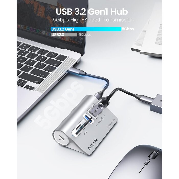 USB-C Hub mit 3x USB-A & Kartenleser - Aluminium - Bis zu 32% günstiger