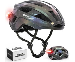 Leichter Fahrradhelm (57-61 cm) mit USB-Rücklicht - jetzt bis zu 29% sparen
