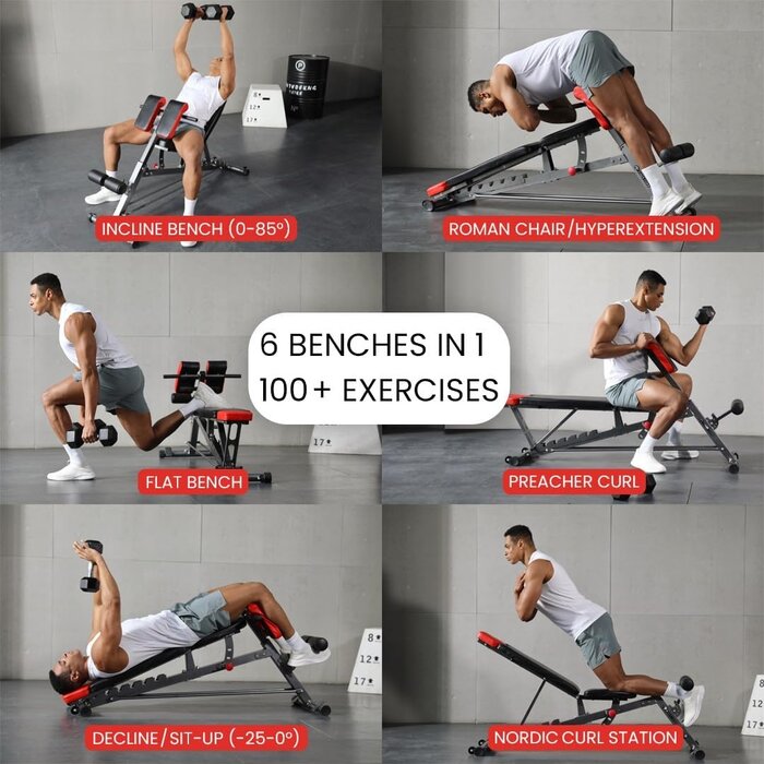 Multifunktionale Trainingsbank - 8-fach verstellbar - bis zu 30% Rabatt