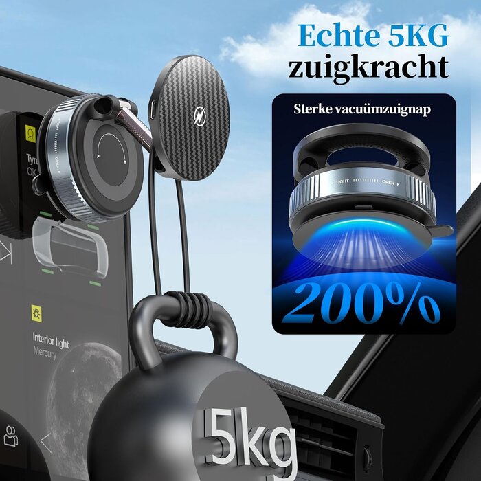 Magnetische KFZ-Halterung mit 15W Qi-Ladegerät - bis zu 32% günstiger