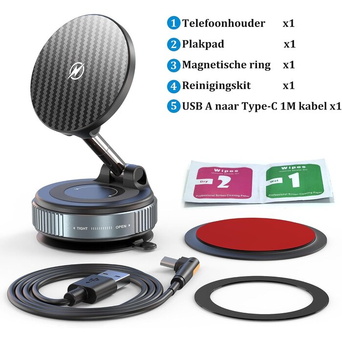 Magnetische KFZ-Halterung mit 15W Qi-Ladegerät - bis zu 32% günstiger
