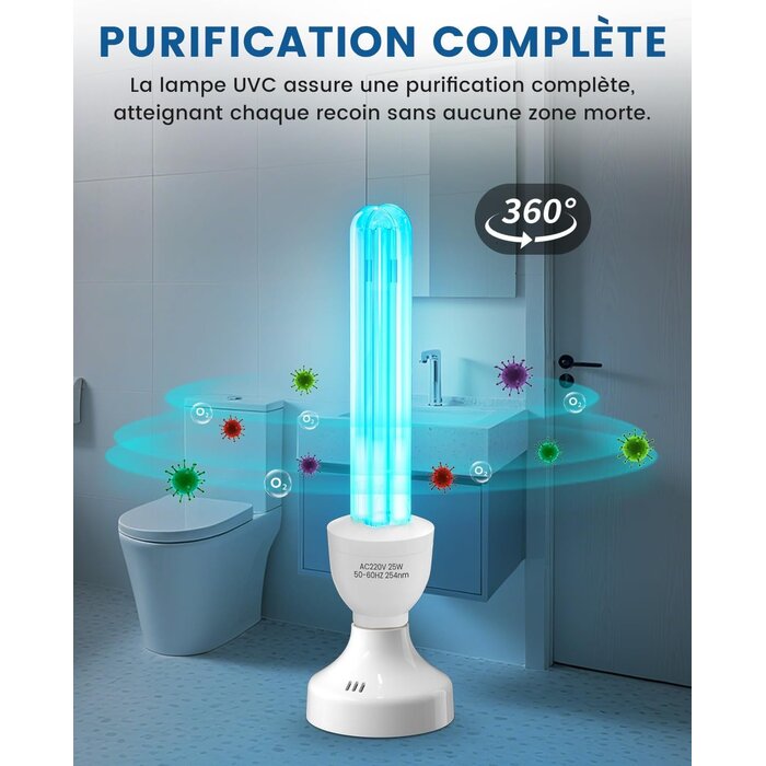 UVC-Desinfektionslampe 25W mit Fernbedienung - Jetzt bis zu 27% sparen