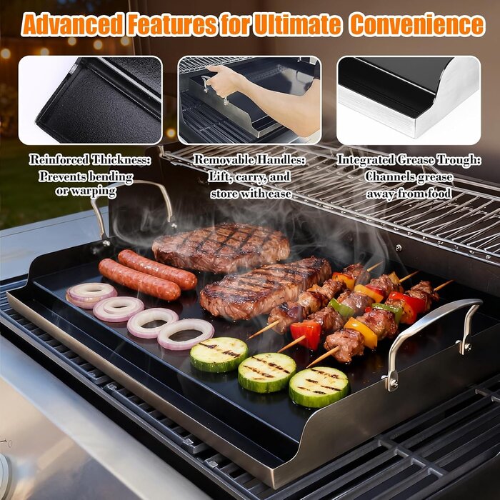 Universelle Grillplatte 63,4x40,8cm - Antihaft - Sparen Sie bis zu 34%