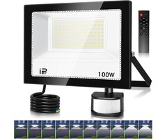 LED-Außenstrahler 100W, 10000 lm, IP67 mit Sensor - bis zu 33% günstiger