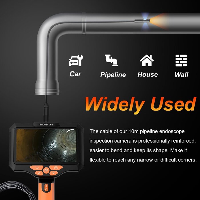 Prof-Endoskop 10m Sonde, 1080p, 5 Zoll IPS - bis zu 29% Rabatt im Outlet