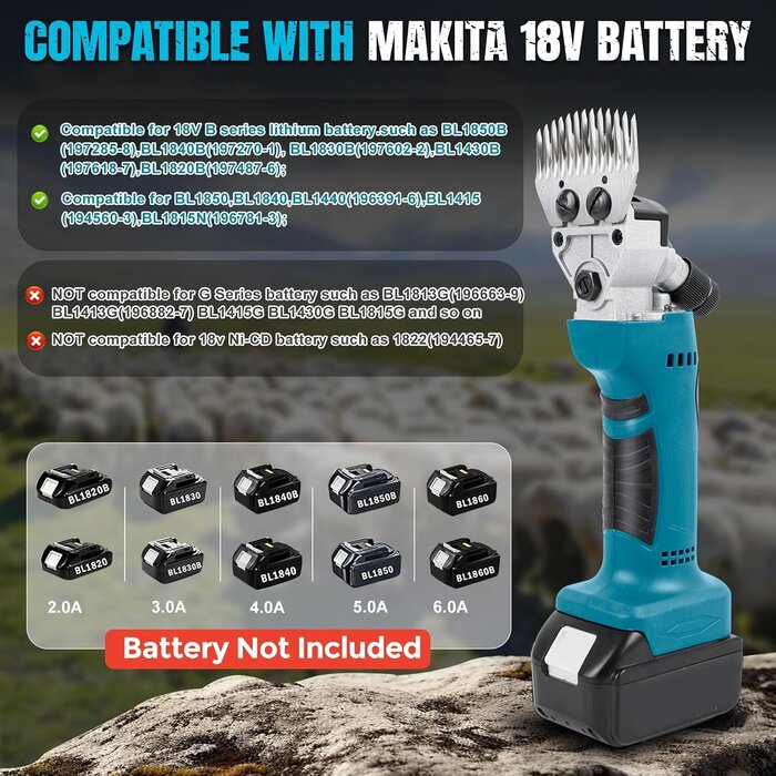 Profi Akku-Schafschermaschine 550W - Makita kompatibel - Bis zu 34% sparen