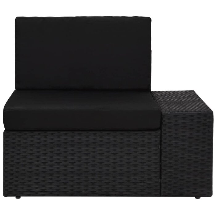 Vidaxl 3-tlg. Lounge-Set aus Polyrattan - Schwarz - Jetzt bis zu 35% günstiger
