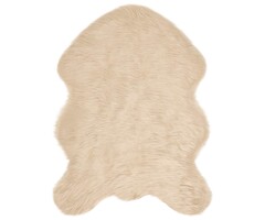 Vidaxl Kunstfell-Teppich Lammfell-Optik Beige 80x120cm - bis zu 62% sparen