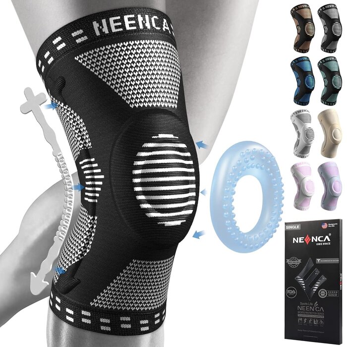 Profi-Kniebandage mit Stabilisatoren & Gel-Polster - Größe XL - bis zu 32% Rabatt