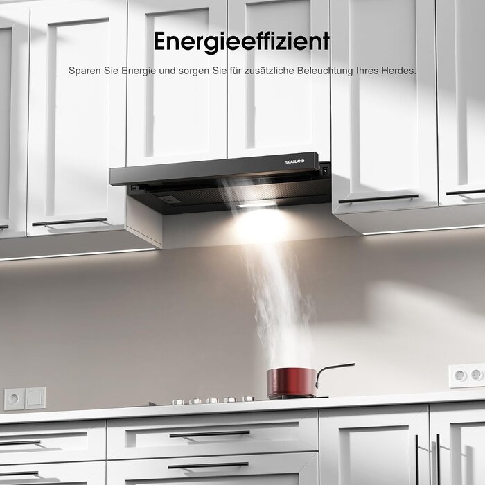Unterbau-Dunstabzugshaube 60 cm, mattschwarz, 335 m³/h - bis zu 35% Rabatt
