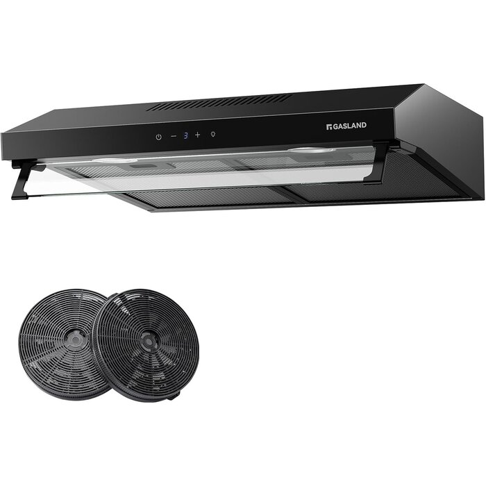 Unterbau-Dunstabzugshaube 60 cm, Schwarz, 333 m³/h - bis zu 30% Rabatt