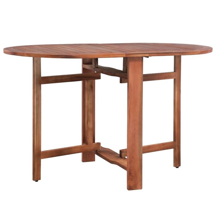 Vidaxl Ovaler Akazienholz-Gartentisch 120x70cm, klappbar - jetzt bis zu 35% Rabatt