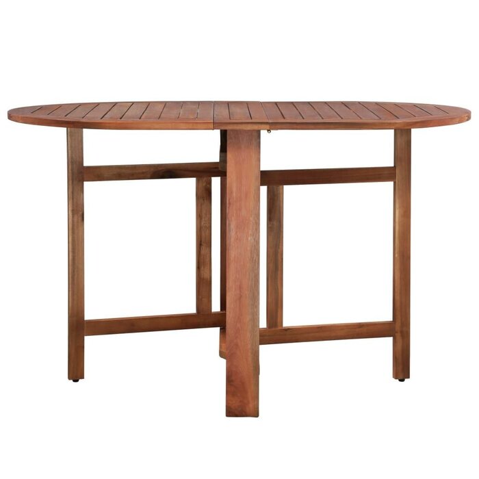 Vidaxl Ovaler Akazienholz-Gartentisch 120x70cm, klappbar - jetzt bis zu 35% Rabatt