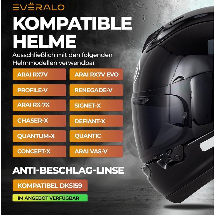 Dunkel getöntes Ersatzvisier für Motorradhelme - bis zu 33% Rabatt