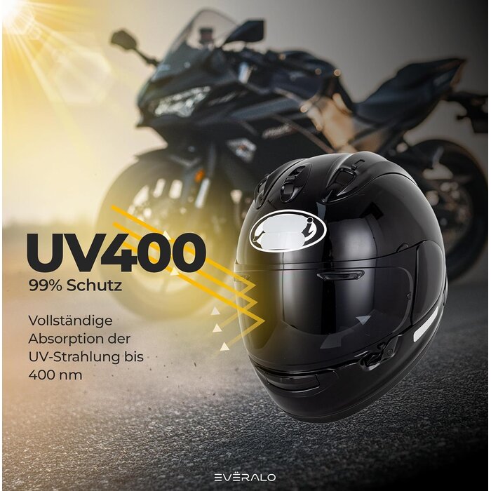 Dunkel getöntes Ersatzvisier für Motorradhelme - bis zu 33% Rabatt
