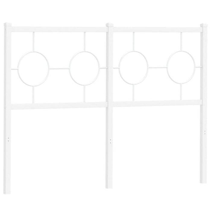 Vidaxl Metall-Kopfteil für 120 cm Bett - Weiß - bis zu 69% Rabatt