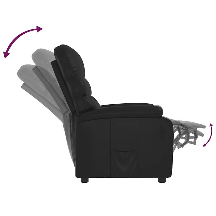 Vidaxl Verstellbarer Relaxsessel in Schwarz - Outlet bis zu 35% reduziert