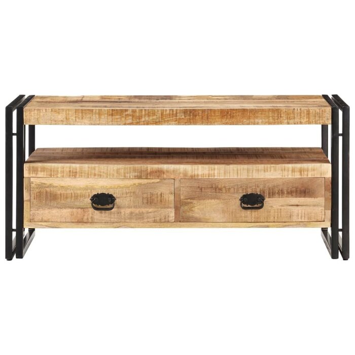 Vidaxl Couchtisch aus Mangoholz, 100x55cm - Industrie-Design - bis zu 35% Rabatt