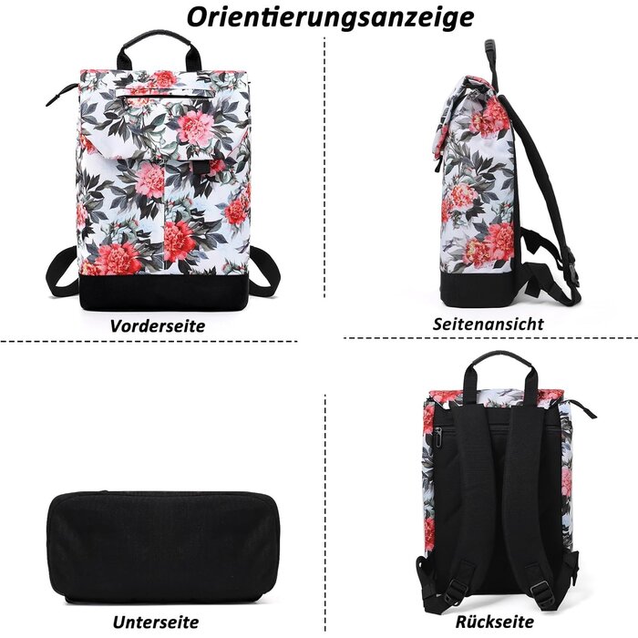 Damen Laptoprucksack mit Blumenmuster - bis zu 32% günstiger im Outlet