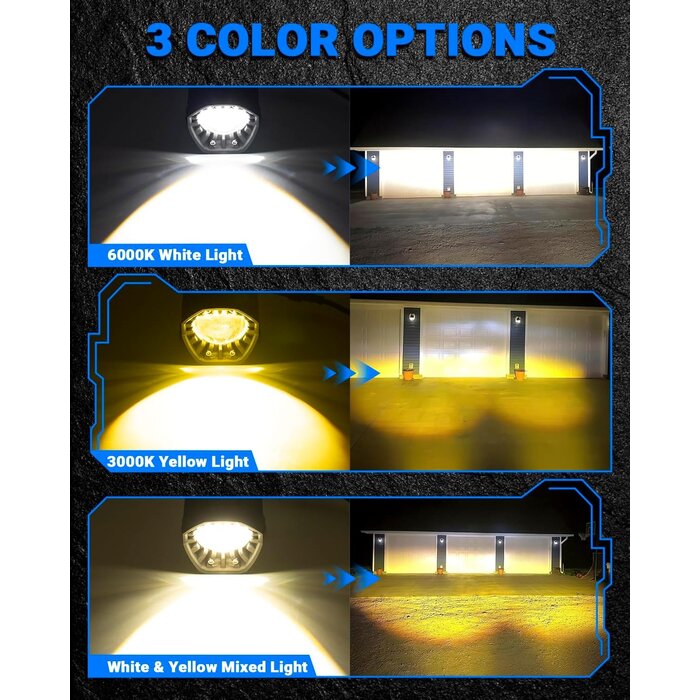 LED Zusatzscheinwerfer 7800LM 6 Leuchtmodi 2er Set - bis zu 35% Rabatt