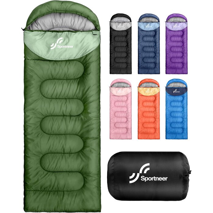 Sportneer 3-4 Jahreszeiten Schlafsack, 220 x 80 cm - Jetzt bis zu 32% günstiger!