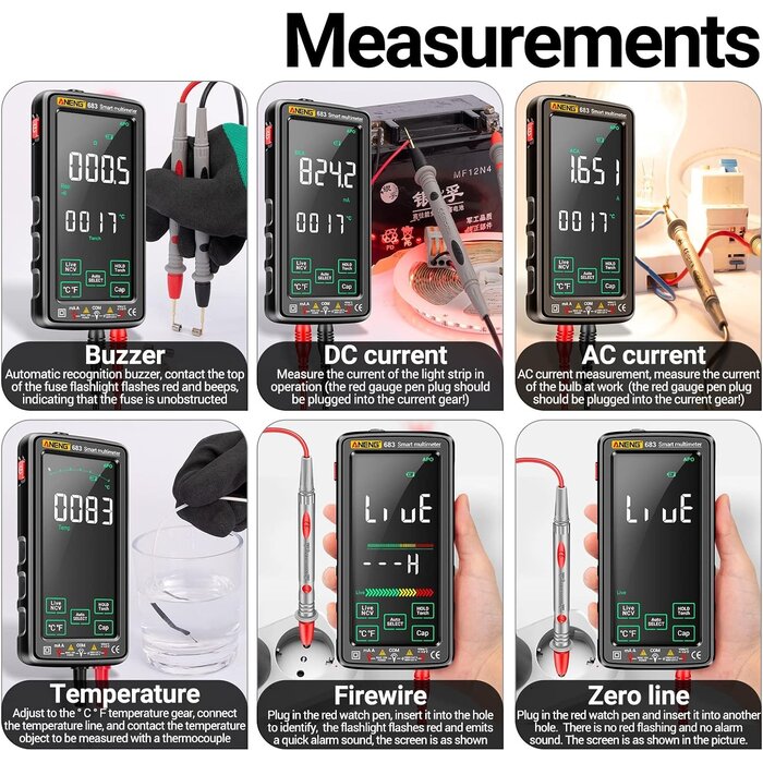 Digitales Multimeter mit Touchscreen & NCV - Outlet bis zu 33% reduziert