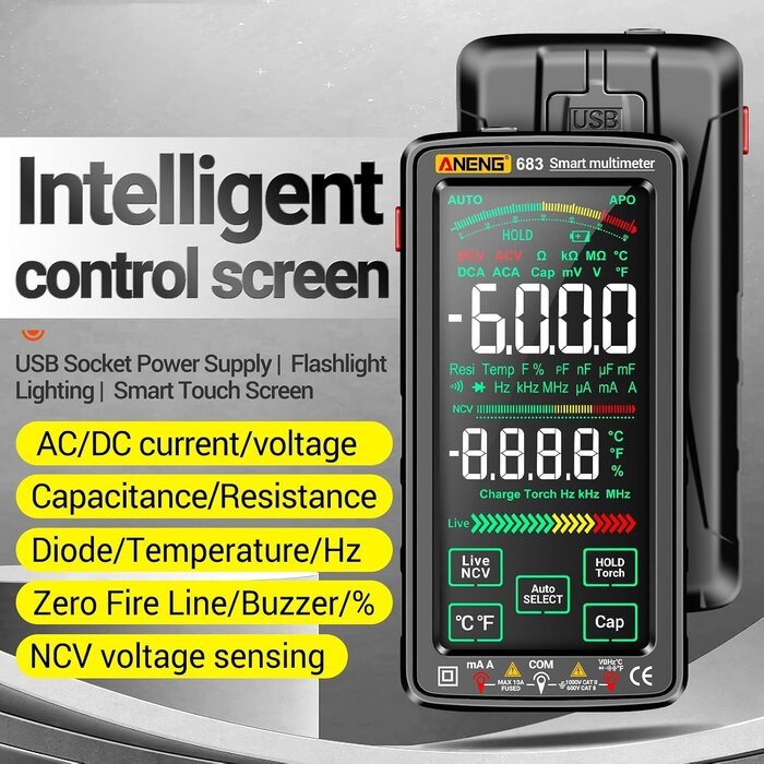 Digitales Multimeter mit Touchscreen & NCV - Outlet bis zu 33% reduziert