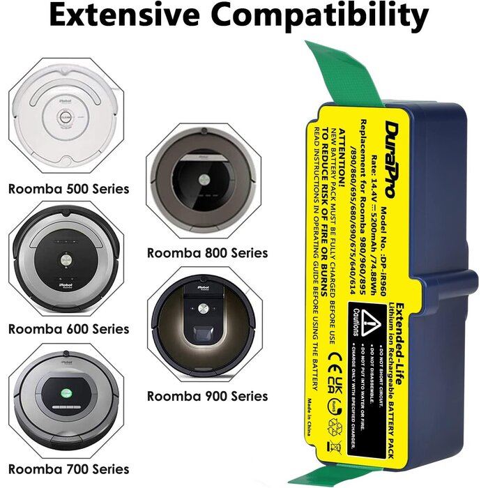 Ersatzakku für Saugroboter 14,4V 5200mAh - Kompatibel, langlebig - bis zu 33% Rabatt