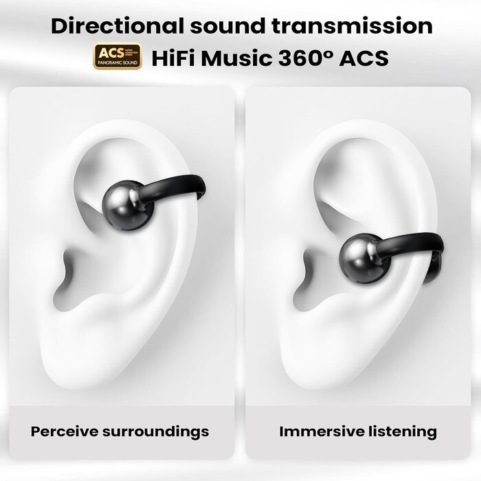 Open-Ear Bluetooth-Kopfhörer mit LED-Touchcase - jetzt bis zu 32% sparen