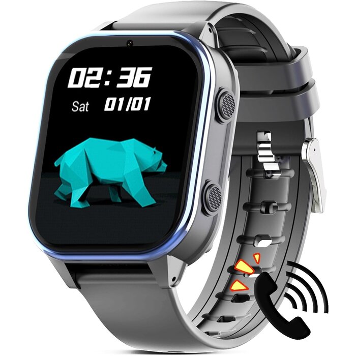 4G Kinder-Smartwatch mit GPS - Schwarz - bis zu 32% günstiger