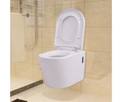 Vidaxl Wand-WC mit Soft-Close-Sitz, Weiß, 56 x 36 x 34 cm - bis zu 30% Rabatt