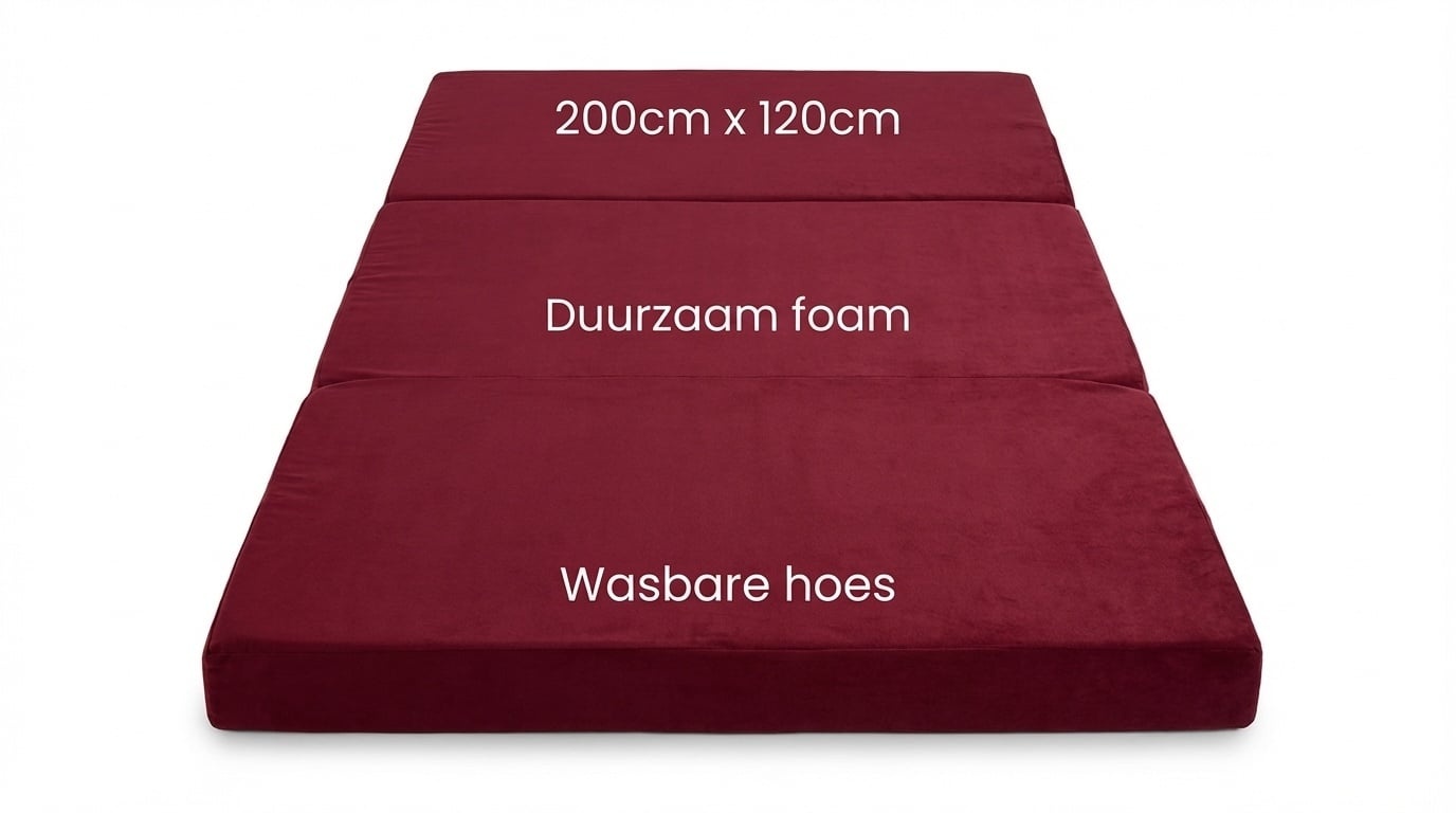 Viking Choice Faltmatratze 200x120cm - Bordeaux - Klappbar & Bequem - Bis zu 34% sparen