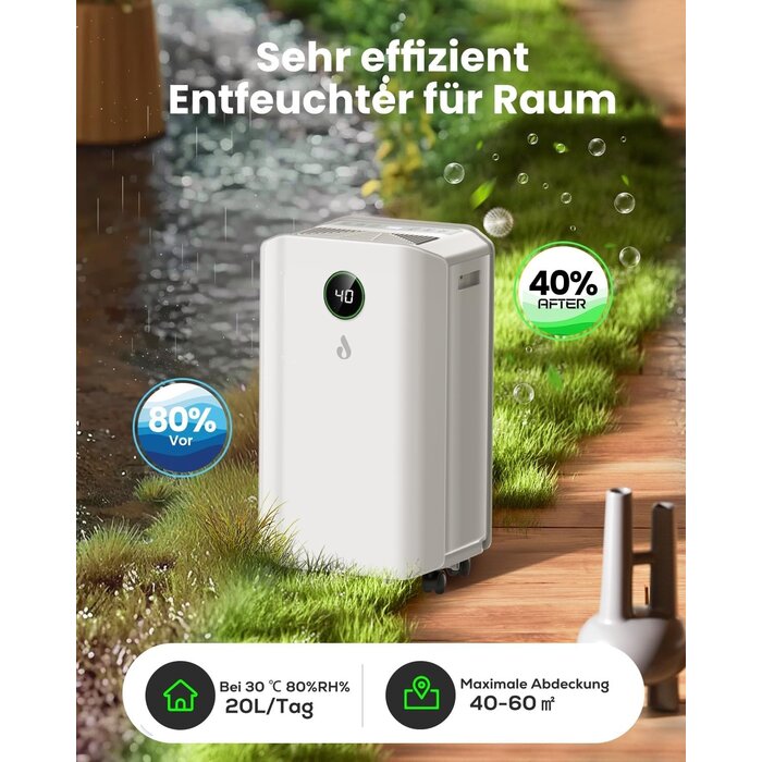 Luftentfeuchter 20l/Tag für 50m² - Outlet-Angebot: bis zu 29% sparen