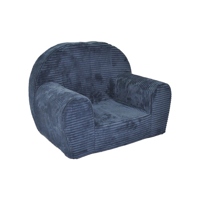 Viking Choice Gemütlicher Kinderfauteuil in Marineblau - Samt-Optik - bis zu 22% Rabatt