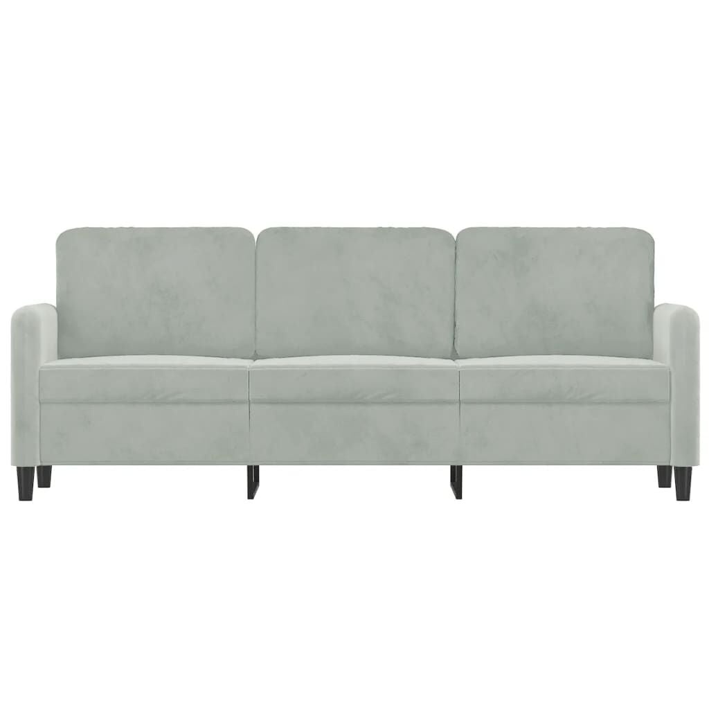 Vidaxl 3-Sitzer Samtsofa Hellgrau 180 cm - Jetzt bis zu 35% Rabatt sichern