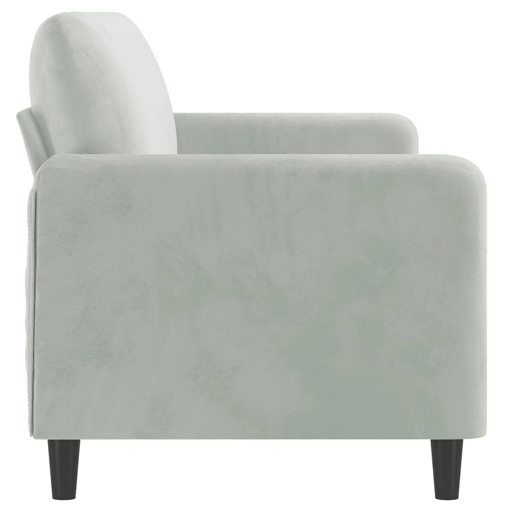 Vidaxl 3-Sitzer Samtsofa Hellgrau 180 cm - Jetzt bis zu 35% Rabatt sichern