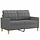 Modernes 2-Sitzer Sofa in Dunkelgrau - bis zu 35% Rabatt