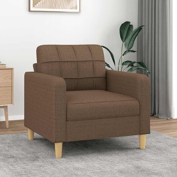 Vidaxl Gemütlicher Sessel in Braun, 60 cm - Jetzt bis zu 35 % Rabatt sichern