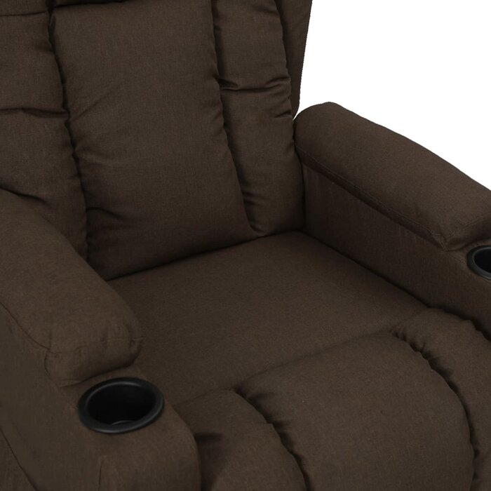 Vidaxl Verstellbarer Relaxsessel mit Becherhaltern - Dunkelbraun - bis zu 35% Rabatt