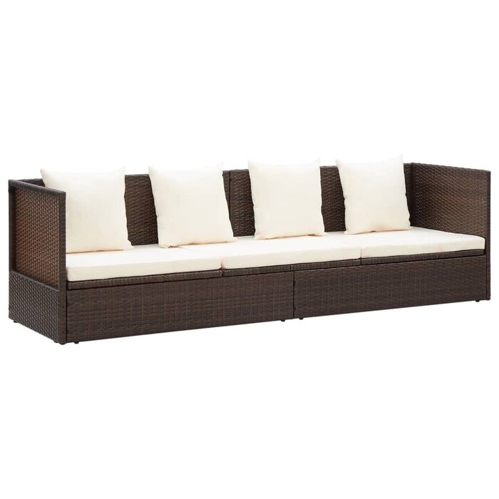 Vidaxl Luxuriöse Poly-Rattan Gartenliege Braun - Jetzt bis zu 35% sparen